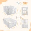 Dog Playpen Pet Cat Enclosure Crate Indoor Puppy Exercise Cage Safety Play Pen Fence Whelping Box Large Kennel Portable 125x180x80cm