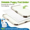 Dog Toilet Puppy Pad Trainer Pet Bathroom House Potty Training Pee Holder Tray Portable Foldable 52.5x52.5cm