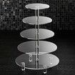 Acrylic Cupcake Stand 5 Tier Display Shelf Unit Cup Cake Holder Bakery Donut Model Pastry Serving Round Clear Wedding Party Decor