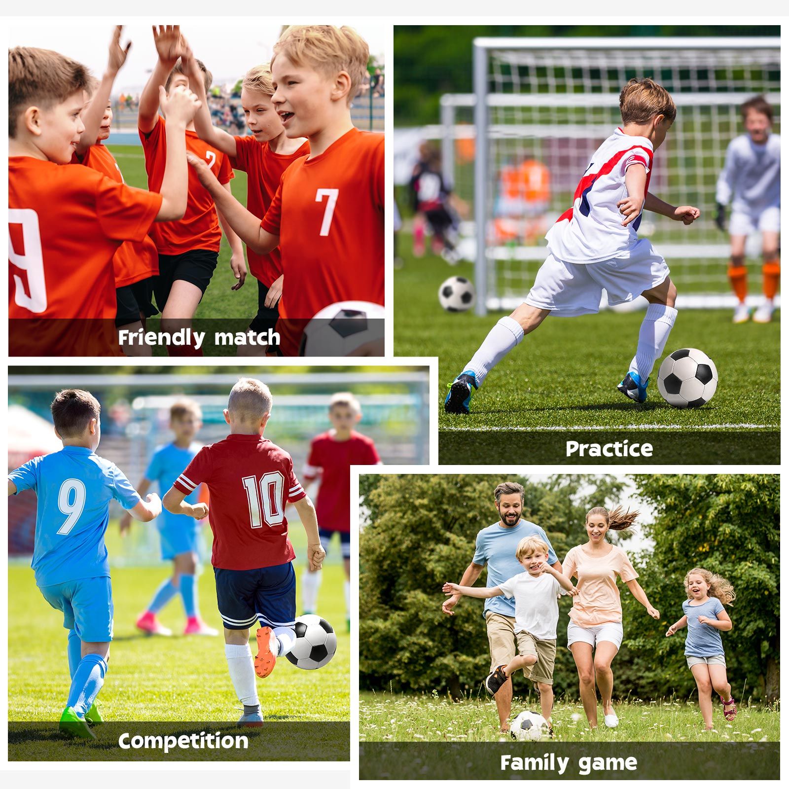 Soccer Goal Set Football Net Metal Frame Backyard Training Practice Kids Adults Youth Home Outdoor Sports Games Match 2.4x1.52m