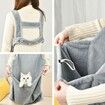 Pet Carrier Apron Cozy Cat Sling Dogs Front Shoulder Carry Kitten Sleeping Bag Hands-Free for Indoor Outdoor Travel-Grey