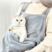 Pet Carrier Apron Cozy Cat Sling Dogs Front Shoulder Carry Kitten Sleeping Bag Hands-Free for Indoor Outdoor Travel-Grey