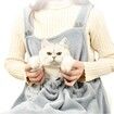 Pet Carrier Apron Cozy Cat Sling Dogs Front Shoulder Carry Kitten Sleeping Bag Hands-Free for Indoor Outdoor Travel-Grey