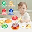 Montessori Toys Wooden Burger Sorting Stacking Toys For Toddlers Preschool Educational Toys Fine Motor Toys For Kids Boys Girls (Burger)