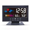 1pc Weather Clock With Time Date Week Temperature Humidity Display Weather Forecast Function With Voice-activated Backlight Function