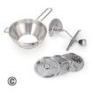 Rotary Food Mill Potato Ricer with 3 Interchangeable Disks for Making Puree or Soups of Vegetables