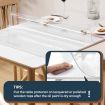 PVC Tablecloth Clear Plastic Dining Desk Table Cloth Cover Protector Mat 2MM 
