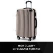 Carry On Suitcase Hard Shell Luggage Cabin Case Travel Baggage Lightweight Travelling Bag 4 Wheel Rolling Trolley TSA Lock 24 Inch