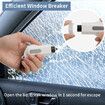 2 Pack Car Window Breaker Seatbelt Cutter 2-in-1 Emergency Keychain Car Escape Tool with Glass Breaker Seat Belt Cutter(White)