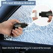 Car Window Breaker Seatbelt Cutter 2-in-1 Emergency Keychain Car Escape Tool with Glass Breaker Seat Belt Cutter(Black)