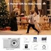 Digital Camera,Ordine 4K Kids Camera with 32GB SD Card Autofocus,50MP Compact Video Camera 16X Digital Zoom Vlogging Camera for Kids Students Teens (White)