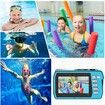 4K30FPS Waterproof Camera 56MP Underwater Cameras UHD Video Recorder Selfie IPS Dual Screens(3"/2") 10FT Waterproof Digital Camera for Snorkeling on Vacation 1700mAh (Blue)