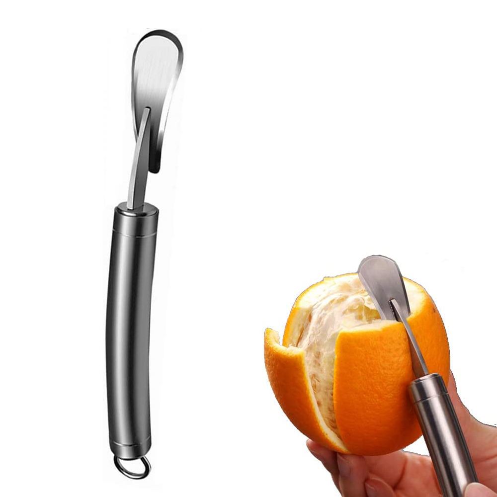 Orange Citrus Peelers Stainless Steel Slicer Cutter Peeler Remover