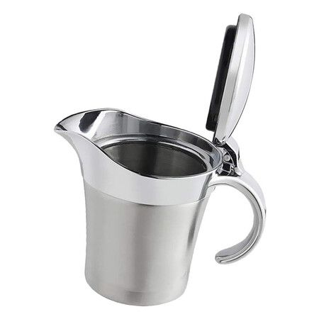 Double Insulated Gravy Boat, Stainless Steel Sauce Jug for Gravy or Cream at Thanksgiving (450ML/16 OZ)