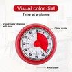 No Battery Mechanical Timer, Kitchen Timer with Magnet for Cooking, Learning (red)