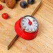 No Battery Mechanical Timer, Kitchen Timer with Magnet for Cooking, Learning (red)