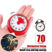 No Battery Mechanical Timer, Kitchen Timer with Magnet for Cooking, Learning (red)