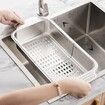 Kitchen Supply Over The Sink Stainless Steel Retractable Kitchen Sink Basket 44 x 21 cm