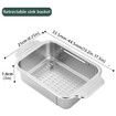 Kitchen Supply Over The Sink Stainless Steel Retractable Kitchen Sink Basket 44 x 21 cm