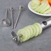 Veggie Core Drill Stainless Steel Vegetable Spiral Cutter Spiralizer Set of 4 for Coring (Veggie Core)