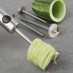 Veggie Core Drill Stainless Steel Vegetable Spiral Cutter Spiralizer Set of 4 for Coring (Veggie Core)