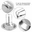 2 Pack Chicken Roaster Rack Stainless Steel Beer Can Chicken Holder Vertical Chicken Rack Roasting Pan for Grill Oven BBQ