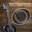 Melodic 34'' Kids Acoustic Guitar 6 Strings Tuner Cutaway Wooden Kids Gift Purple