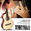 Melodic 38 Inch Folk Dreadnought Acoustic Guitar Pack Classical Cutaway Natural Wood