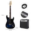 Melodic Full-Size 39 inch Electric Guitar with Bonus Amplifier Blue