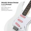 Melodic Stratocaster SSS Electric Guitar with 15W Amplifier Dakota White