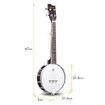 Melodic 5 String Banjo Beginner Banjo Music Instrument w/ String Picks 20 Frets 12 Brackets