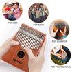 17 Keys Kalimba Thumb Piano Instrument Mahogany Wood w/ Tuning Hammer Melodic