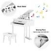 Melodic Classical Kids Piano Baby Grand Piano 30 Keys with Bench White