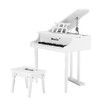 Melodic Classical Kids Piano Baby Grand Piano 30 Keys with Bench White