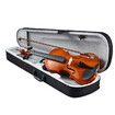 3/4 Acoustic Violin Kit 4 Strings Natural Varnish Finish w Case Bow Rosin Melodic