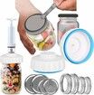 Mason Jar Vacuum Sealer With Accessory Hose for Wide and Regular Mouth Mason Jars