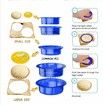 5 pcs of 1 sets Bread Sandwich Maker mold-Uncrustables Sandwich Cutter for Kids (blue)