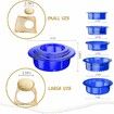 5 pcs of 1 sets Bread Sandwich Maker mold-Uncrustables Sandwich Cutter for Kids (blue)