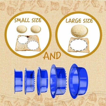 5 pcs of 1 sets Bread Sandwich Maker mold-Uncrustables Sandwich Cutter for Kids (blue)