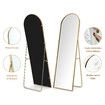 Arch Full Length Mirror Body Free Standing Floor Bedroom Hallway Leaning Makeup Vanity Dressing HD Glass Gold Metal Stand 50x2x160cm