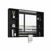 Bathroom Mirror Cabinet Storage Medicine Shelves Shaving Wall Cupboard Organiser Floating Vanity With Door Black