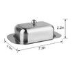 Butter Dish,  Stainless Steel Butter Dish with Lid, Solid Cheese Butter Container  (19 x 12 x7 cm)