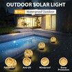 Solar Globes Lights Outdoor Garden Decor Solar Balls for Garden Crackle Glass Solar Lights Yard Decor for Outdoor Decor Decorations Pathway Patio Yard Lawn (Warm Light,3Pack)