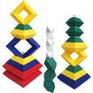 Stacking Pyramid Building Toys, 3D Puzzles, Brain Teaser for Kids Adults, Creative Preschool Learning Activities, Construction Toys (45PCS)
