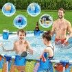 4 Pack Poolside Cup Holder for Above Ground Swimming for Pool Fits 2 Inch or Less Poolside Top Bar