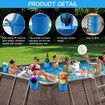 4 Pack Poolside Cup Holder for Above Ground Swimming for Pool Fits 2 Inch or Less Poolside Top Bar