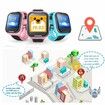 Kids GPS Smart Watch 4G, Waterproof Smartwatch for Phone with GPS Tracker, Touch Screen Video Call Real-time Tracking Camera, SOS Alarm Pedometer Color Pink