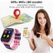 Kids GPS Smart Watch 4G, Waterproof Smartwatch for Phone with GPS Tracker, Touch Screen Video Call Real-time Tracking Camera, SOS Alarm Pedometer Color Pink