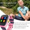 Kids GPS Smart Watch 4G, Waterproof Smartwatch for Phone with GPS Tracker, Touch Screen Video Call Real-time Tracking Camera, SOS Alarm Pedometer Color Pink