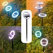 2x12LED 45-Degree Rotatable Head Efficient Solar Lawn Light  Adjustable  2V 40mAh Automatic Light Control Sustainable Outdoor Lighting Yard Garden